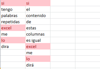 Cómo comparar columnas en Excel paso 5