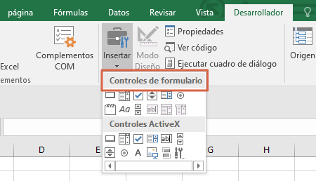 Como crear formularios en Excel con controles de formulario. 2
