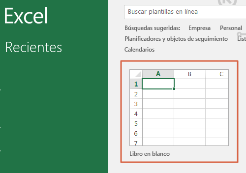 Como crear un nuevo libro de Excel. 1