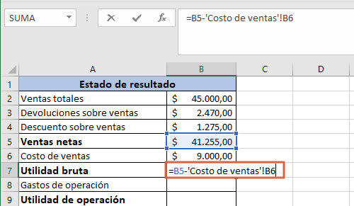 Como enlazar o vincular datos de una hoja a otra en Excel paso 3